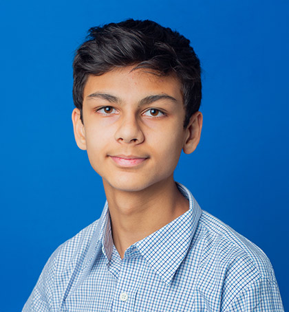 Aaryav Bagaria representing DAIS at the International Chemistry Quiz