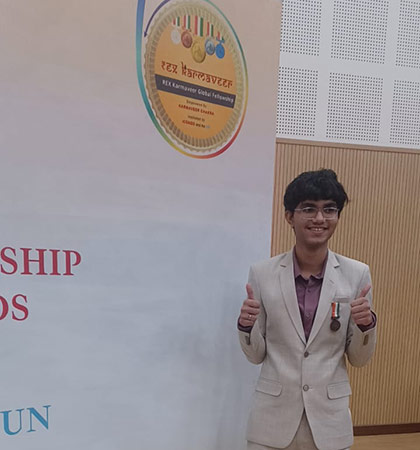 Agastyaa Goradia at the Karmaveer Global Fellowship event in Delhi NCR