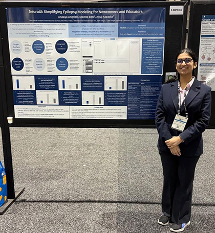 Anaaya Angrish shone brightly at the prestigious Society for Neuroscience (SfN) Annual Conference 2025