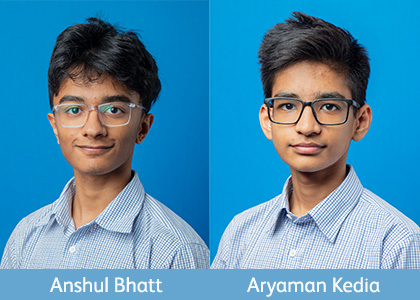 Anshul and Aryaman at the Vivo Ignite competition