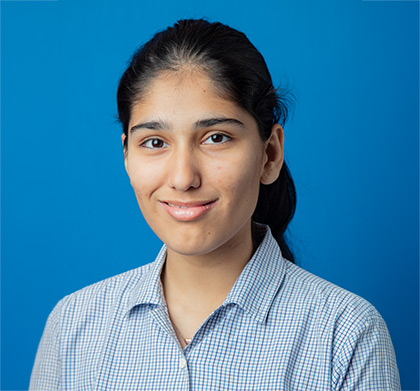 IBDP student Ilisha Avasthi at the 2025 Global Empathy Conference