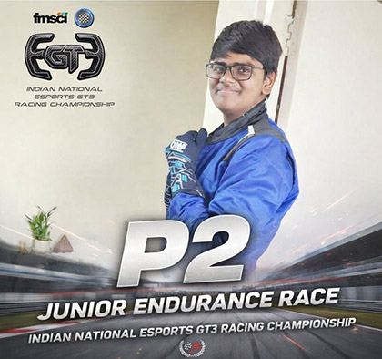 Krish Puthran at the Indian National Esports GT3 Championship