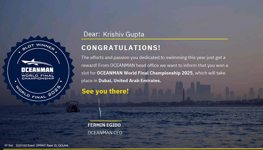 Congratulatory note for Krishiv Gupta’s achievement