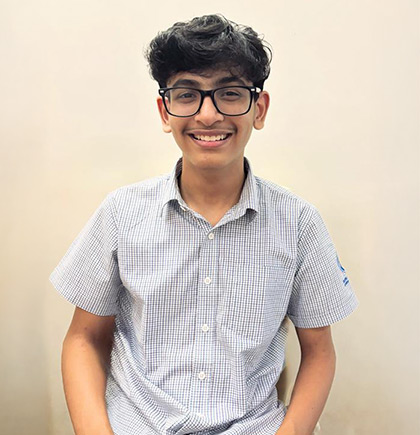 Nirvaan Khanna of IGCSE Class 8 D at Debate Championships