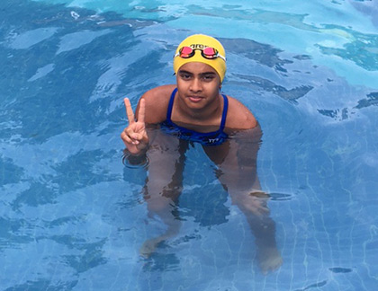 Shruti Swamy at swimming selection trials Pune