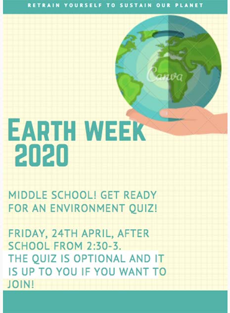 Earth Day 2020 celebration