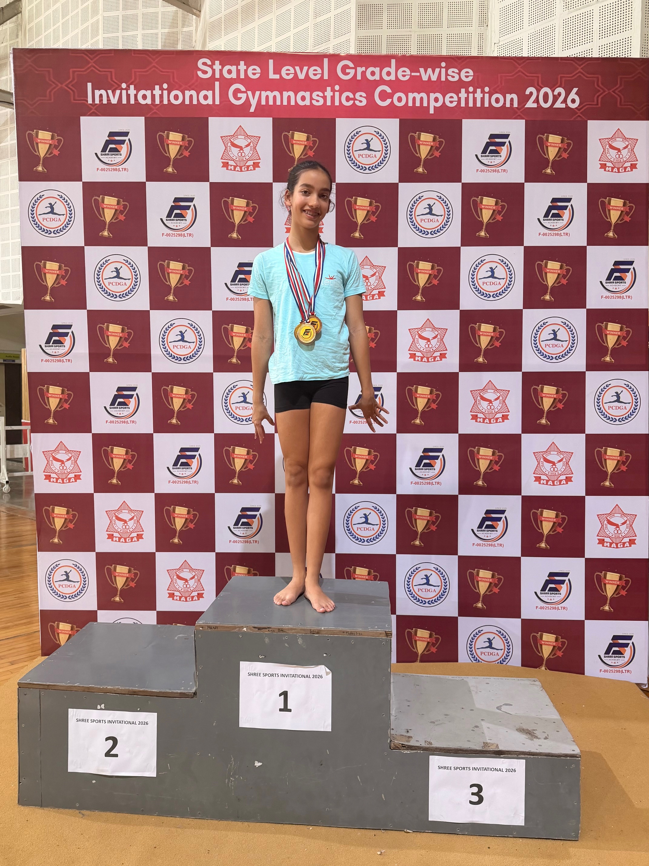 Kiara Menzies of IGCSE G9 Wins Three Medals at State-Level Gymnastics Championship